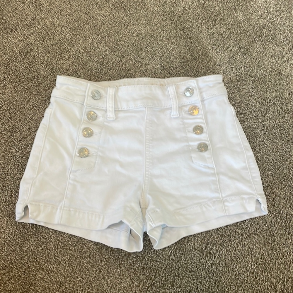 American Eagle White Jean Shorts Size 00